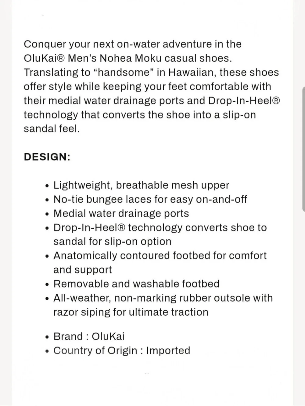 OluKai Nohea Moku Mood Indigo Blue Casual Drop-In-Heel Mesh Boat Shoes Size 9.5